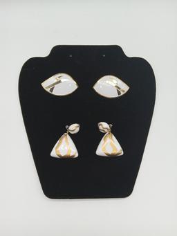 2 Pair Art Deco Earrings