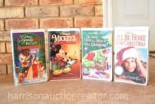 4 CHRISTMAS VHS TAPES