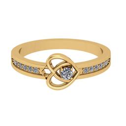 0.16 Ctw SI2/I1 Diamond 14K Yellow Gold Eternity Ring