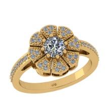 0.75 Ctw Diamond 14K Yellow Gold Engagement Ring