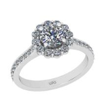 1.75 Ctw SI2/I1 Diamond 14K White Gold Engagement Ring