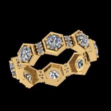 2.22 Ctw SI2/I1 Diamond 18K Yellow Gold Eternity Ring