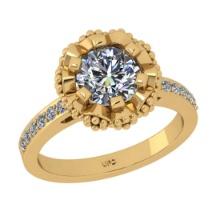 1.90 Ctw SI2/I1 Diamond 18K Yellow Gold Engagement Ring