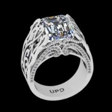 3.86 Ctw VS/SI1 Diamond14K White Gold Engagement Ring