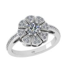 0.75 Ctw Diamond 14K White Gold Engagement Ring