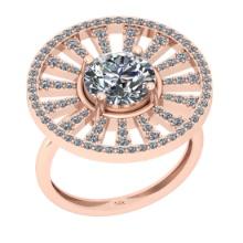 2.67 Ctw SI2/I1 Diamond 14K Rose Gold Wedding/Anniversary Ring