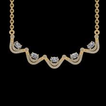1.70 Ctw SI2/I1 Diamond 14K Yellow Gold Pendant Necklace