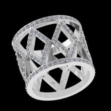 2.10 Ctw SI2/I1 Diamond 10K White Gold Eternity Band Ring