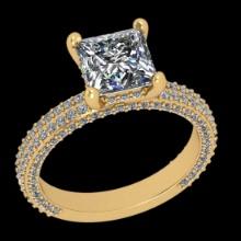 1.87 Ctw SI2/I1 Diamond 10K Yellow Gold Engagement set Ring