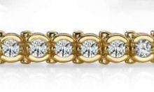 14K YELLOW GOLD 1 CTW G-H I1/I2 ROUND PRONG SET TENNIS BRACELET