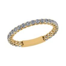 1.40 Ctw SI2/I1 Diamond 14K Yellow Gold Entity Band Ring