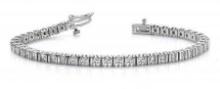 14KT WHITE GOLD 2 CTW G-H SI2/SI3 DOUBLE LINK DIAMOND TENNIS BRACELET