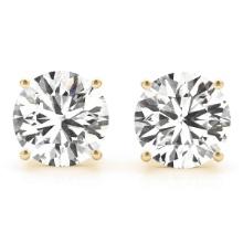 Certified 1.04 CTW Round Diamond Stud Earrings J/SI2