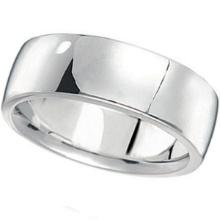 Mens Wedding Band Low Dome Comfort-Fit in platinum 7 mm