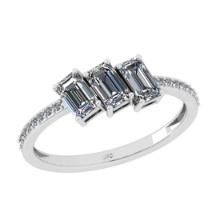 0.83 Ctw SI2/I1 Diamond 18K White Gold Engagement Ring