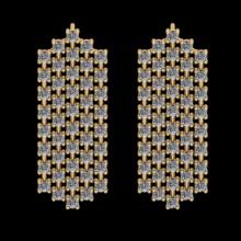 4.40 Ctw SI2//I1 Diamond 14 K Yellow Gold Earrings