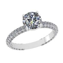2.72 Ctw VS/SI1 Diamond Style 14K White Gold Engagement Ring ALL DIAMOND ARE LAB GROWN