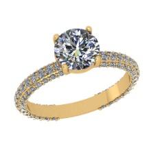 2.72 Ctw VS/SI1 Diamond Style 14K Yellow Gold Engagement Ring ALL DIAMOND ARE LAB GROWN