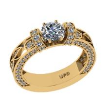 1.94 Ctw SI2/I1 Diamond 14K Yellow Gold Engagement Halo Ring(ALL DIAMOND ARE LAB GROWN)