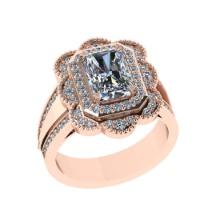 2.30 Ctw VS/SI1 Diamond 14K Rose Gold Engagement Ring (ALL DIAMOND ARE LAB GROWN )