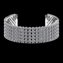 8.55 Ctw VS/SI1 Diamond 14K White Gold 5 Row Bracelet (ALL DIAMOND ARE LAB GROWN)