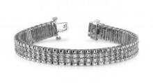 14KT WHITE GOLD 2 CTW G-H VS2/SI1 GRAND DOUBLE BRACELET LAB-GROWN DIAMOND