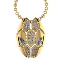 .91 Ctw VS/SI1 Diamond 14K Yellow Gold Snake Necklace (ALL DIAMOND LAB GROWN )