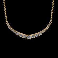 2.98 CtwVS/SI1 Diamond 14K Yellow Gold Necklace (ALL DIAMOND ARE LAB GROWN)