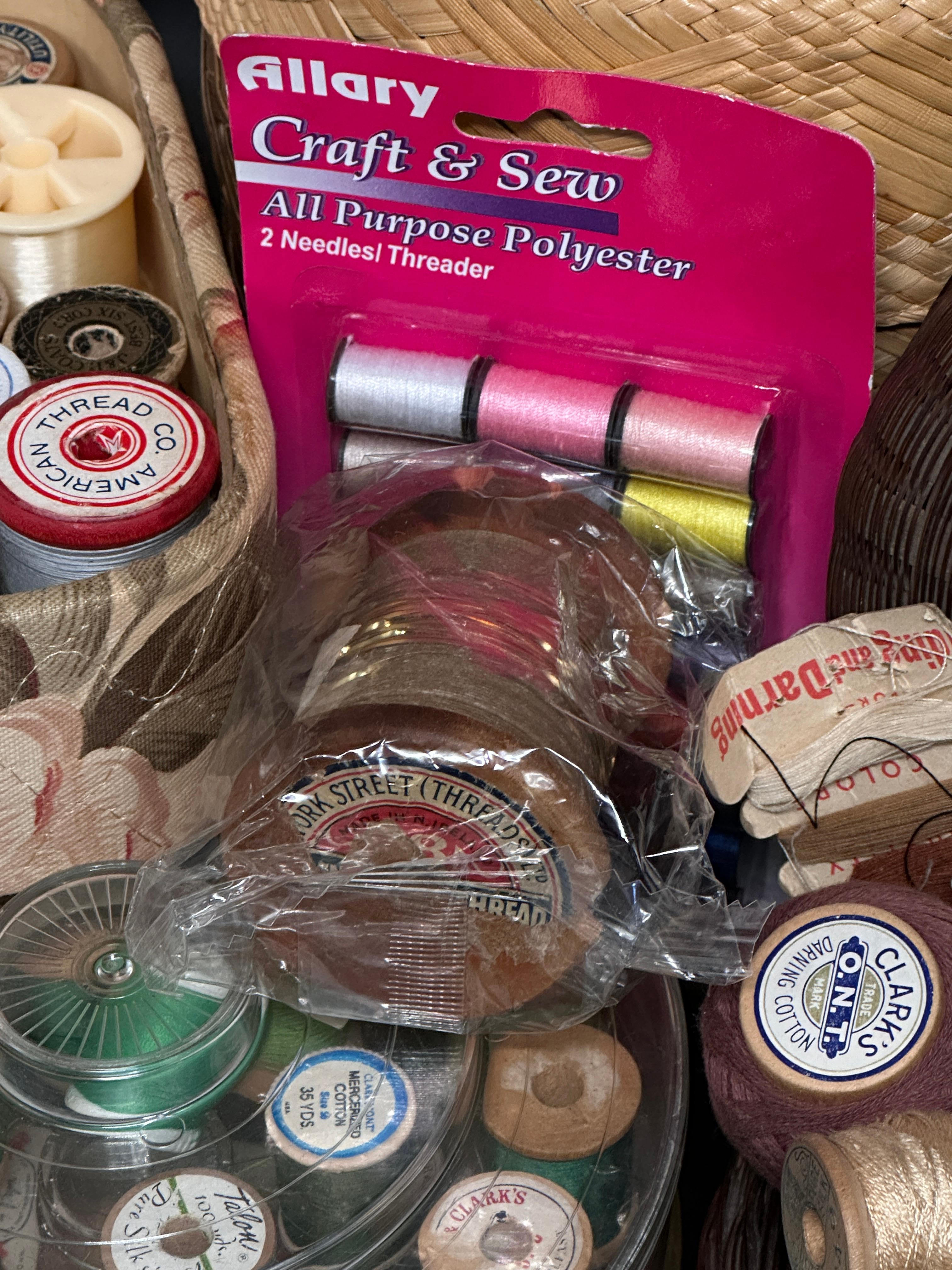 Sewing Thread with Vintage Cases