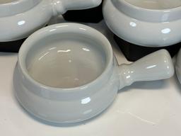 (7) Sur La Table White French Onion Soup Bowls