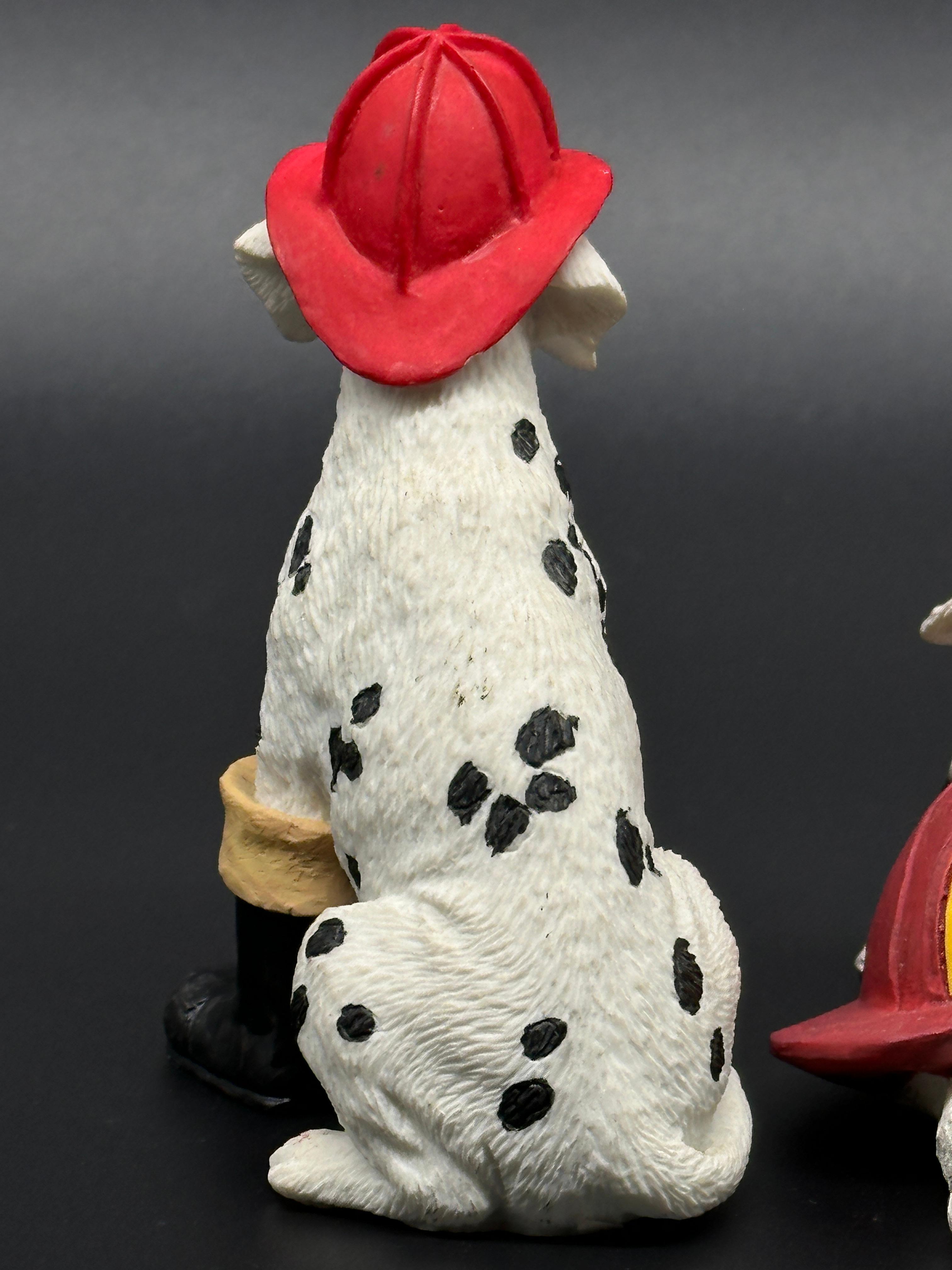 Vintage Young's Fire Fighter Dalmatian Figurines