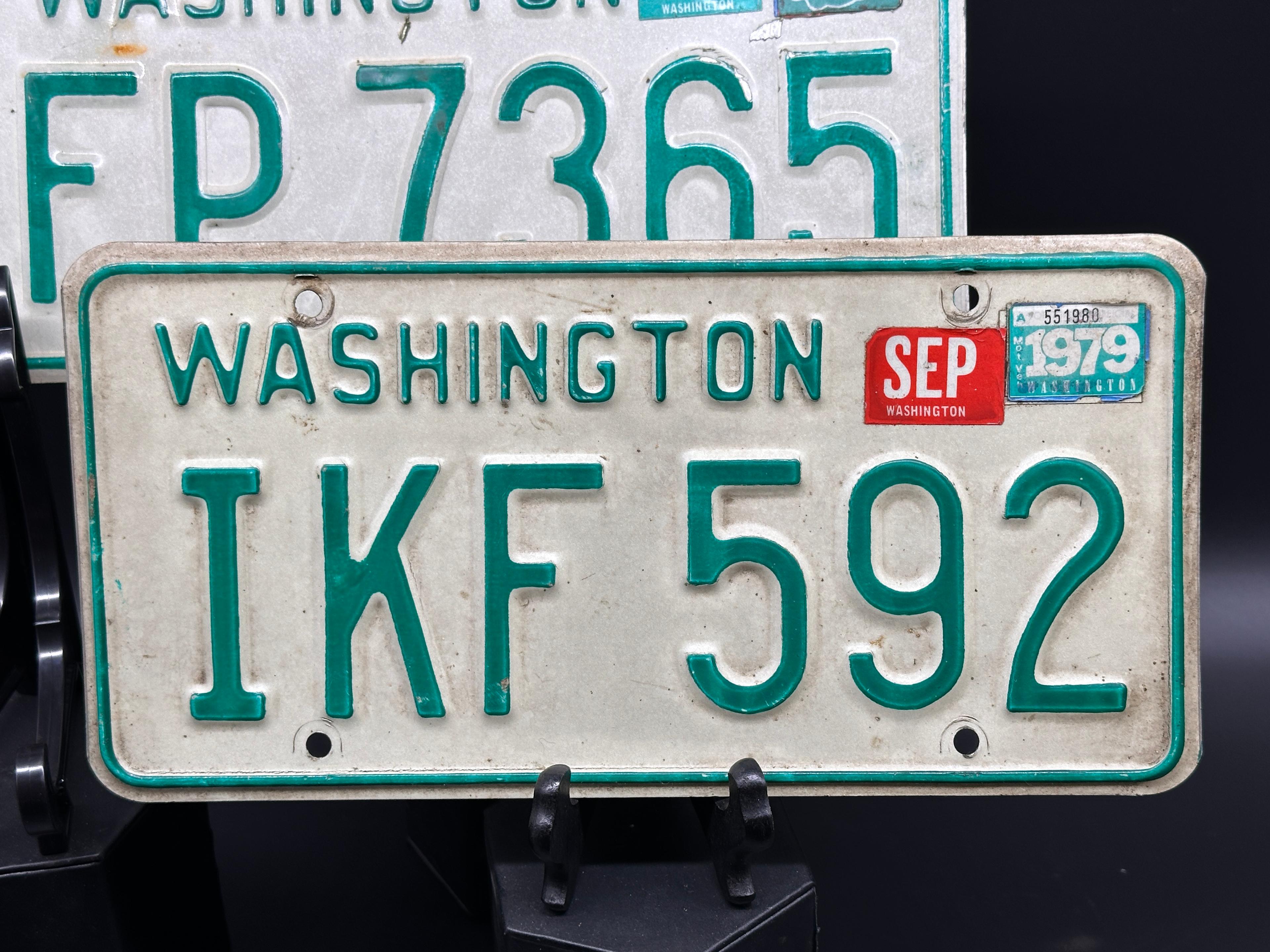 Oregon, Washington and Texas License Plates