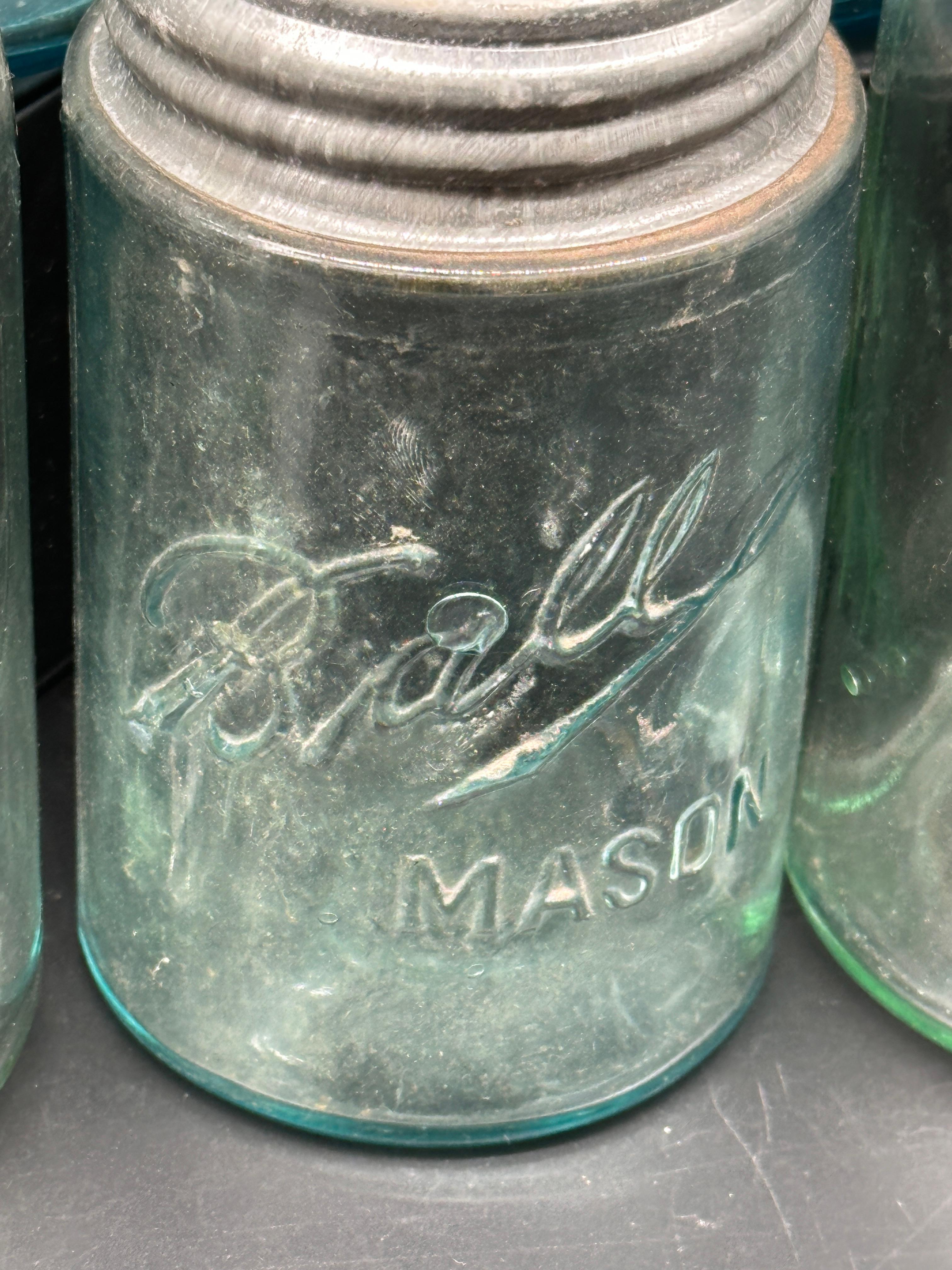 Variety of Glass Ball Mason Jars with Lids
