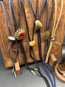 Variety of Men's Bolo Ties, Jewelry and Watches