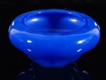 Blue Glass Bowl - Signed