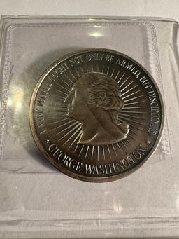 1791 2 OZ SILVER GEORGE WASHINGTON BILL OF RIGHTS TRIBUTE COIN