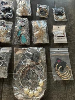 LOT OF EARRINGS AND NECKLACES