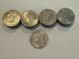 LOT OF 21 PIECES OF ONE DOLLAR LIBERTY EISENHOWER COIN