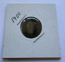 1900 BARBER DIME COIN