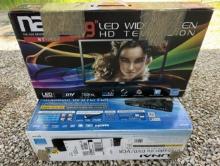 Lot of FUNAI DVD Recorder/VCR and NADIA 19" NT-1907 LED wide screen Television HD in boxes