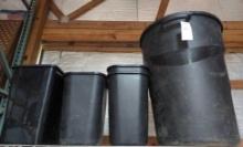 2 Rubbermaid Brute Trash Cans, 2 55 Gallon Drums and more