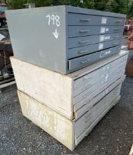 3 Metal Drawer Cabinets