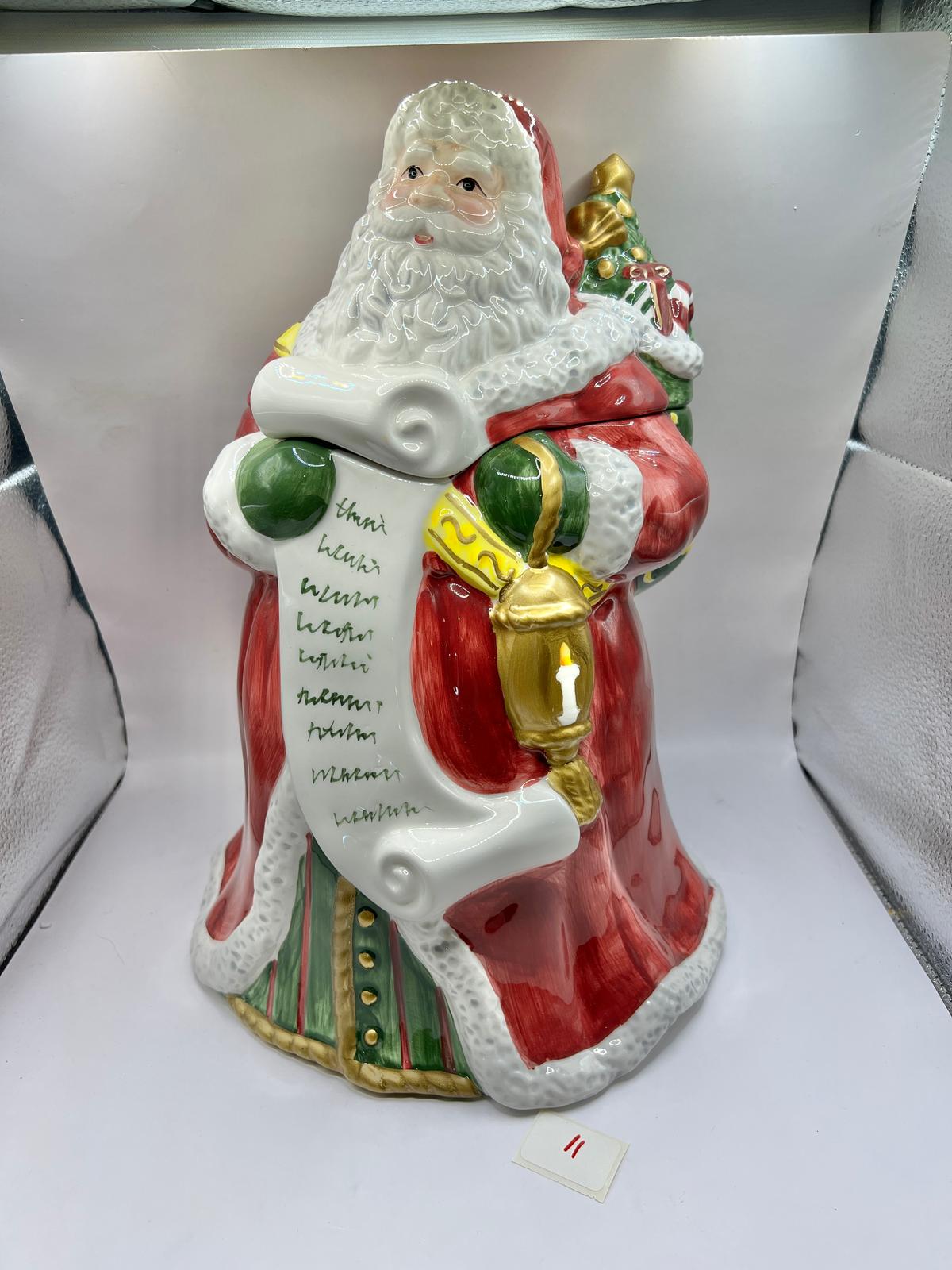 Santa cookie jar with original box