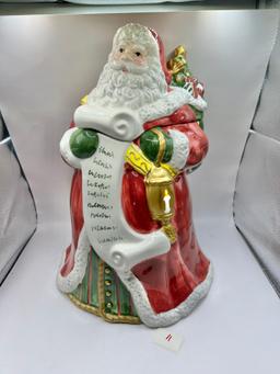 Santa cookie jar with original box