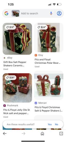 Ceramic gift bag salt and pepper set with original box