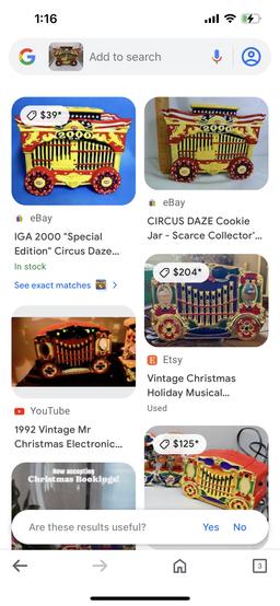Circus daze cookie jar year 2000s with original box