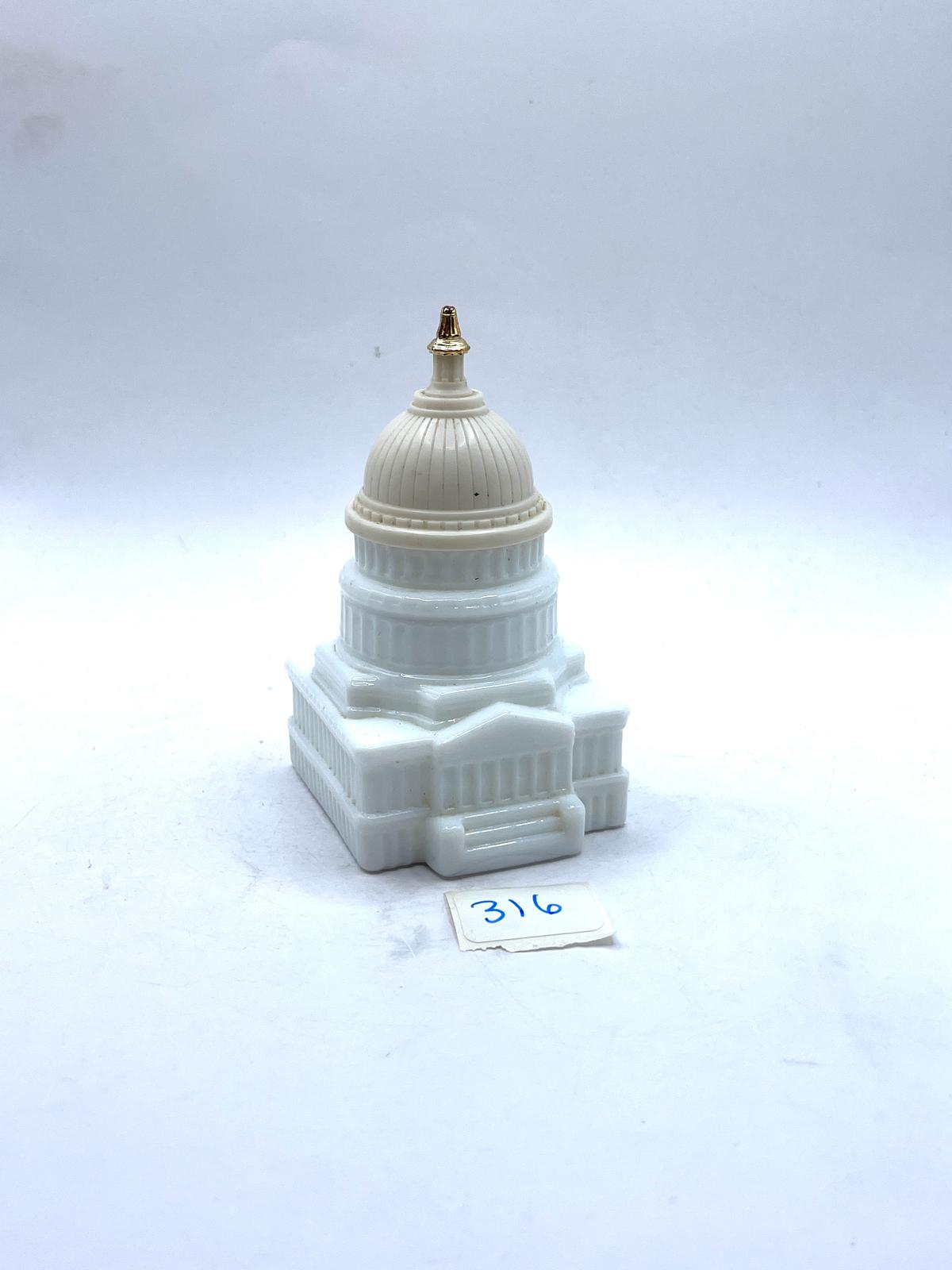 white capital building avon bottle