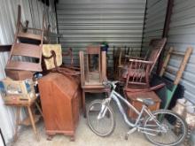 Storage unit with good furniture and bike