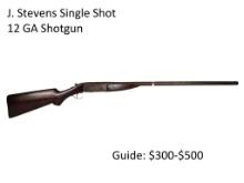 J. Stevens Single Shot 12 GA Shotgun