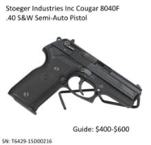 Stoeger Inc Cougar 8040F .40 S&W Pistol